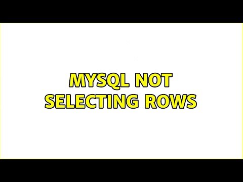 Mysql not selecting rows
