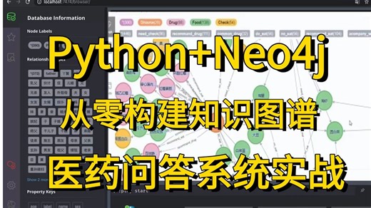 强推！基于Python+Neo4j搭建【知识图谱医药问答系统实战】，原理详解+项目实战，大佬带你2小时轻松搞定！零基础小白也能学会！附源码！AI/自然语言处理