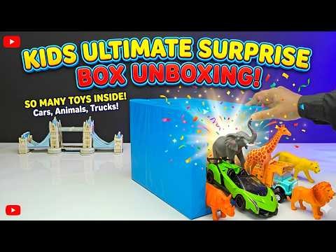 What’s Inside the GIANT Surprise Box?! 🚗🦒 Ultimate Kids Toy Unboxing! | ASMR TOYS | Review Toys