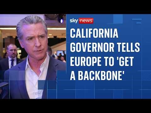 Newsom says he should have brought 'knee pads' to Davos over leaders' 'pathetic' response to Trump