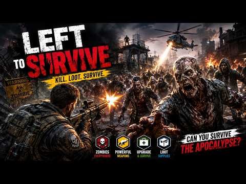 🔥 LEFT TO SURVIVE 🔥 LIVE GAMEPLAY | Zombie Survival Challenge 🧟‍♂️⚔️ Can We Survive? 😱 #live
