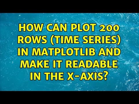 How can plot 200 rows (time series) in matplotlib and make it readable in the x-axis?