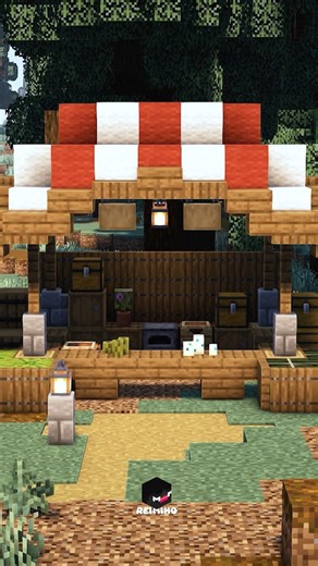 A small medieval shop 🍑#minecraft #reimiho #fyp #minecraftdesign #minecraftbuilds