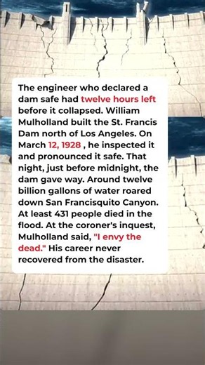The Engineer Who Declared a Dam Safe Had 12 Hours Left