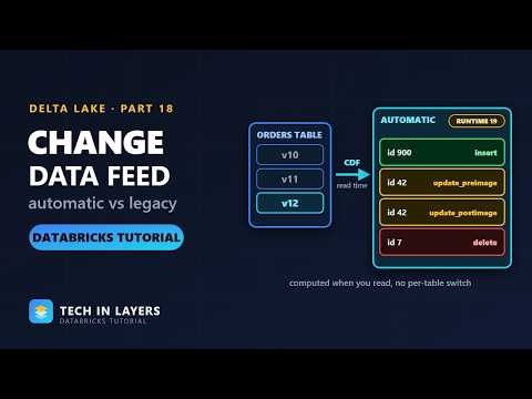 Databricks Tutorial 18: Change Data Feed | Automatic vs Legacy CDF, table_changes, Delta Lake