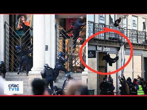 WATCH: France Protesters Break Into Stores, Loot Goods in Lille and Paris | France Protest | N18G