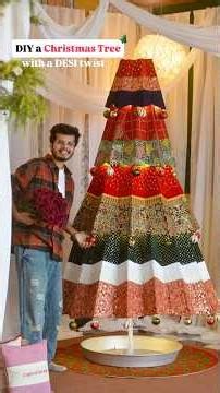 DIY a “DESI” Christmas Tree 😱🎄#christmasdecor #diycrafts #ytshortsindia