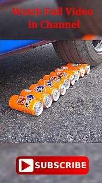 🚗 Car Crushes Fanta Cans 🥤🍊 | Massive Soda Explosion Experiment | Satisfying Slow Motion