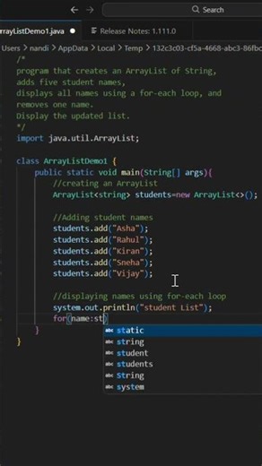 Learn Java ArrayList in 1 Minute | Java Programming