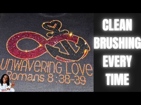 How to Brush in The Unwavering Love Rhinestone Template: Step-by-Step