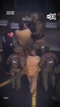 Maduro brought to federal courthouse for his first appearance on drug trafficking charges.