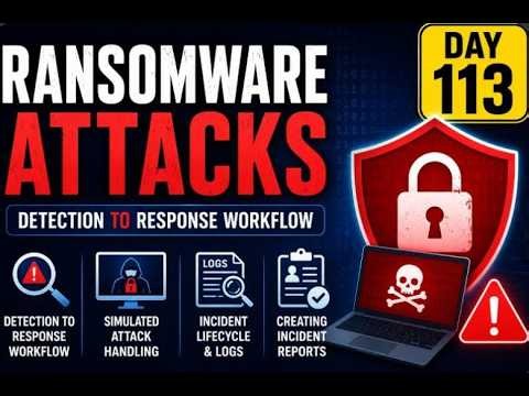 Ransomware Attacks Explained | Detection to Response Workflow, Incident Handling and more | Day 113