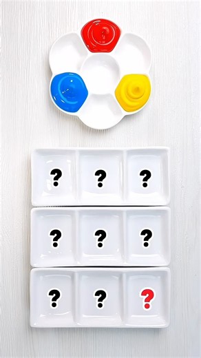 ❤️💛💙How to Create 9 Beautiful Colors from Just 3 Primary Colors! #satisfying #colormixing