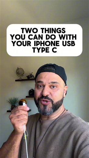 2 things you probably didn’t know your iPhone’s USB-C cable could do! 🤯📱 🔋 1. Emergency Charging: Use your iPhone to temporarily charge another phone when its battery is running low! ⚡ 2. Faster File Transfers: Connect two compatible iPhones with a USB-C cable to transfer photos and videos without relying on wireless AirDrop! Did you know about these tricks? 👀 Save this for later and share it with an iPhone user!