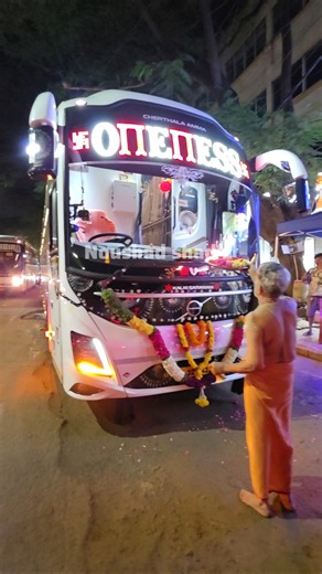 ONENESS VOLVO pooja😍 Brand new VOLVO multi axle sleeper getting blessed🤍#shorts #volvo #youtube #bus