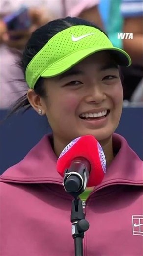 Alexandra Eala thanks her fans after her big win! #wta #tennis