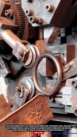 Spring Coiling Innovation: Continuous Spiral Precision Wire Forming Process #tech