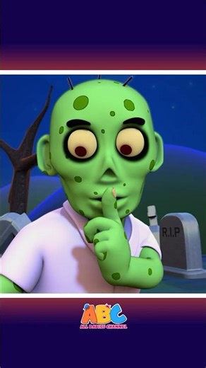 Shhh! Old Zombie Is Playing With Worms 🐛 #shorts #halloween #kidssongs