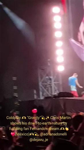 Coldplay Chris Martin Gravity fan moment: fulfilling Fernando’s dream