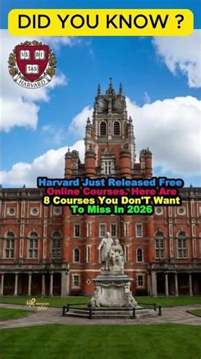 Harvard University Free Online Courses 2026 | Top 8 Courses You Should Not Miss#information #trump