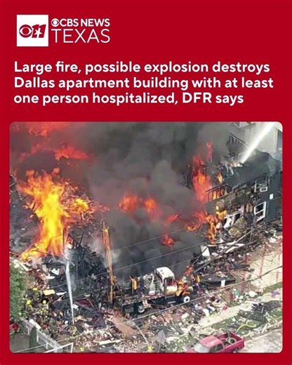 Large fire, possible explosion destroys Dallas building