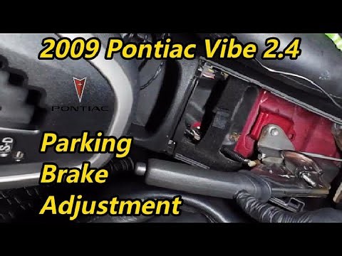 2009 Pontiac Vibe GT 2.4 - Parking Brake Adjustment at Center Console