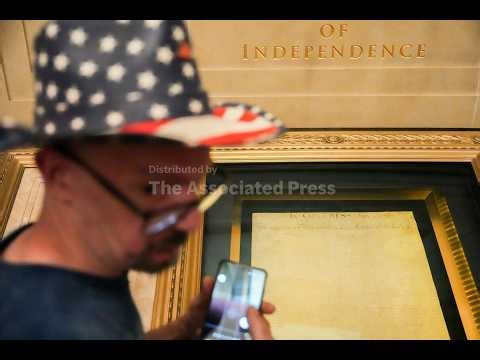 Visitors reflect on America at 250 as they view original Declaration of Independence