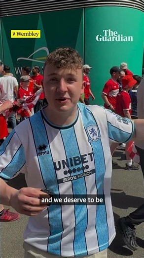 Middlesbrough fans give message to Southampton at the Championship playoff final #shorts