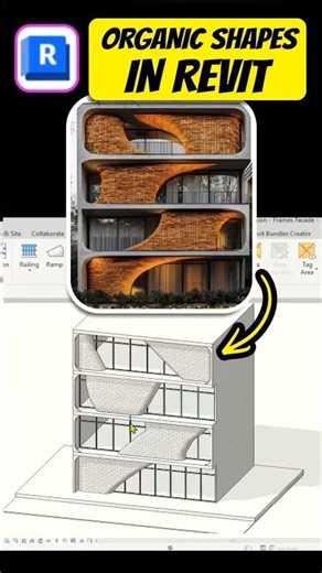Organic Shapes in Revit #facade #revit #architecture