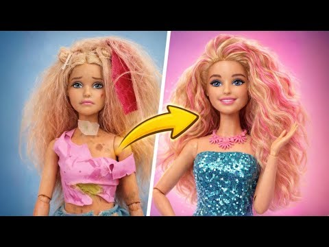 Barbie Turns Into a Mermaid BRIDE 🧜‍♀️💖 DIY Sea Queen Makeover Magic
