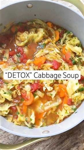 DETOX Cabbage Soup (Mediterranean Diet Recipe!) #shorts