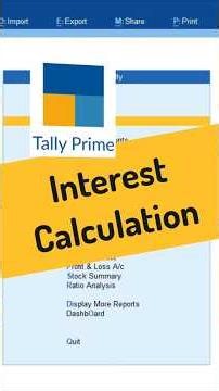 How to Calculate Interest in Tally Prime Automatically ⚡ #tallyprime