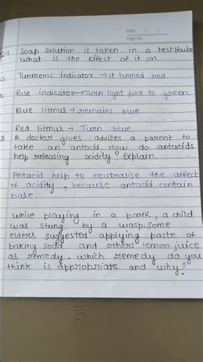 Notes for class -7 science chapter -2 exploring substaces- acid , base , neutral