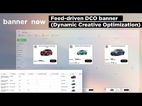 How to Create Dynamic Creative Optimization (DCO) Banners with Data Feeds | Bannernow.com Tutorial