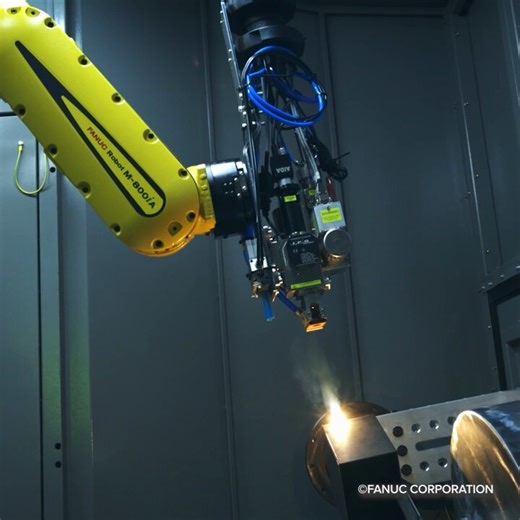 Yamanashi’s FANUC CORPORATION achieves path accuracy of ±0.1mm or less & compactness with its FANUC Robot M-800. The robot automates laser machining, cutting & drilling, driving automotive 🚗 & aerospace ✈️ industry progress. #InnovationJapan