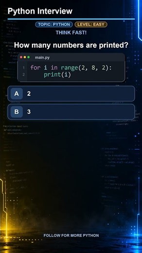 🚨 Only 3 Seconds Can You Count This Python range() ? #pythoninterview #pythonbeginners