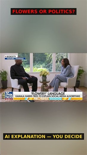 Kamala Harris Explains AI With Flowers — Political Cringe or Smart? #Shorts
