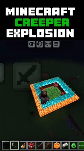 MINECRAFT CREEPER EXPLOSION 💥#minecraft #trending #viral #gaming