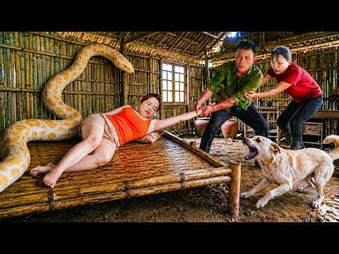 72 Hours of Survival 😱 Giant Python Under Bed Strikes While She Sleeps — Family Trapped in Fear!