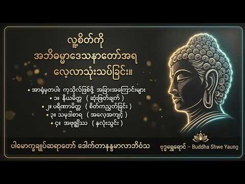 လူ့စိတ်ကို အဘိဓမ္မာဒေသနာတော်အရ လေ့လာသုံးသပ်ခြင်း | ပါမောက္ခချုပ်ဆရာတော်
