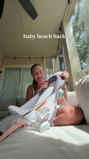 a plus that you can use it for bath time too!! #babymusthave #beachhack #firsttimemom #beachbaby #foryou