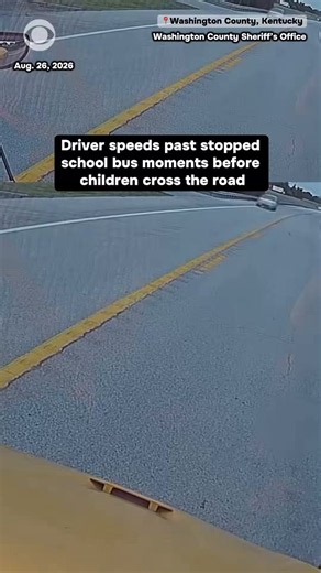 A driver sped past a stopped school bus in Washington County, Kentucky, moments before children crossed the road on August 26. https://t.co/0rHQ4Mmwxn