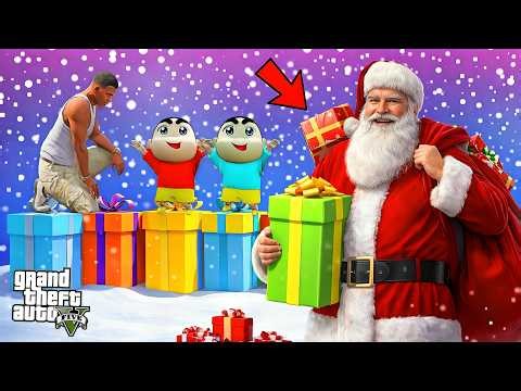 GTA V : Franklin & Shinchan Get Many Surprise Gifts From Santa Claus in GTA 5 ( Part-2 ) ! in Telugu