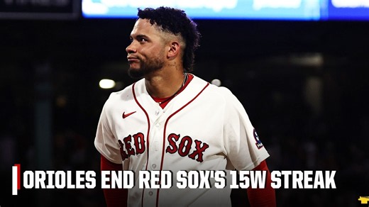 Boston's historic 15-game win streak is OVER 😦 Orioles salvage double-header split | MLB on ESPN