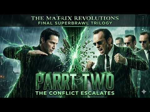 Matrix Eevolutions - Neo vs Agent Smith | Mid-Air Superbrawl: Neo vs. Smith (Part 2) ⚡#keanureeves