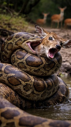 Python Attack on Young Deer | Brutal Reality of the Wild 🐍🦌