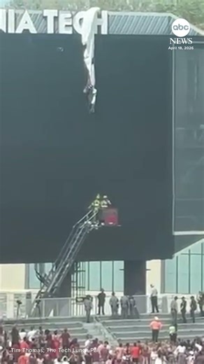 Skydiver crashes into scoreboard before Virginia Tech game