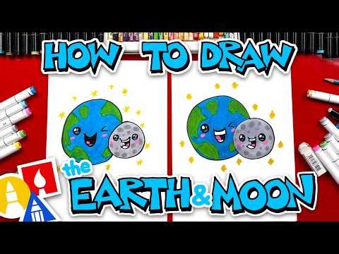 How To Draw The Earth And Moon Buddies For Earth Day