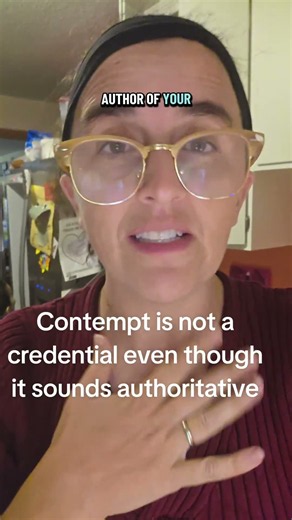 Contempt is not a credential