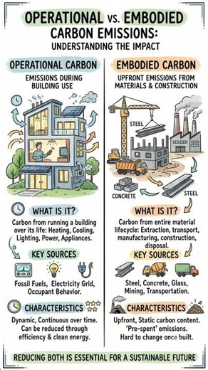 Understanding Your Building's Carbon Footprint: Operational vs. Embodied Carbon 🤔💡 #embodiedcarbon